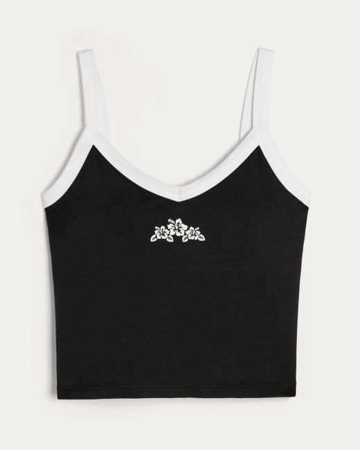 Hollister Black Gilly Hicks Active Recharge Tanktop mit farblicher Absetzung