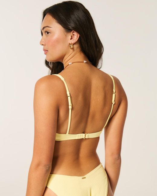 Hollister Natural High Apex Ribbed Underwire Bikini Top