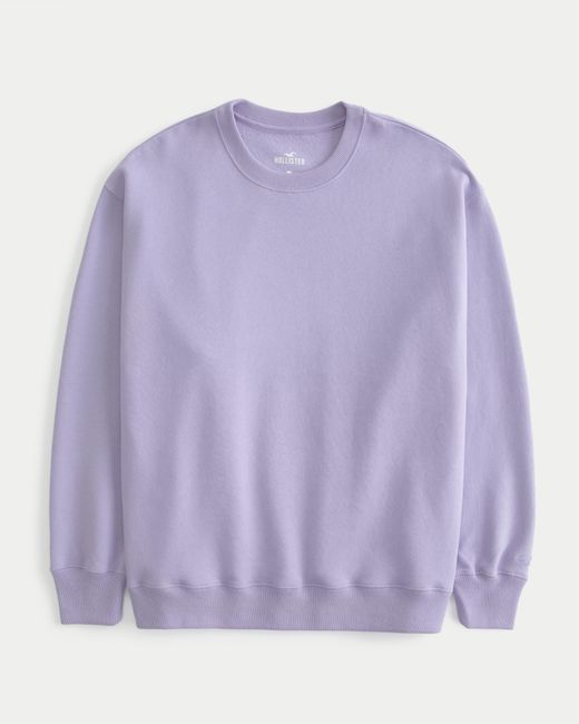 Hollister Purple Oversized Crew Sweatshirt