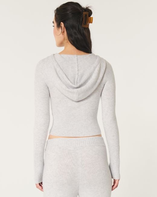 Hollister Gilly Hicks Sweater knit Zip up Hoodie in White Lyst UK