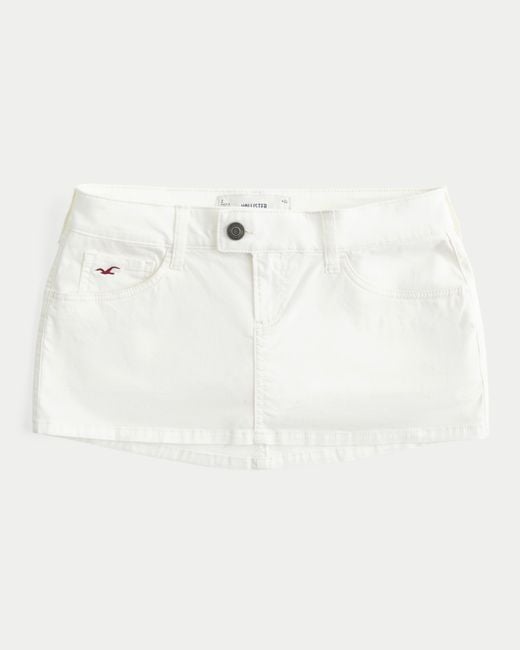 Hollister Natural Ultra Low-rise Twill Icon Micro Mini Skort