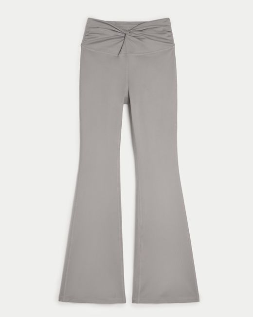 Hollister Gray Gilly Hicks Active Recharge Twist-front Flare Leggings
