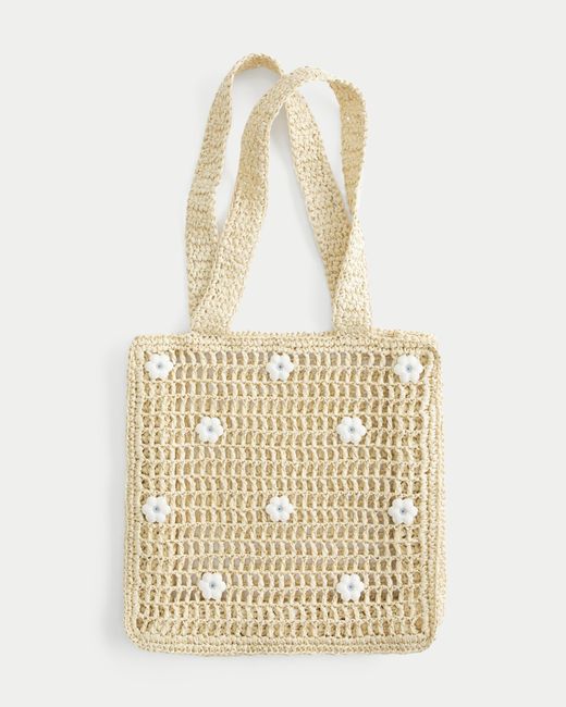 Hollister Natural Crochet-style Beach Bag
