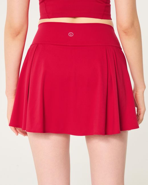 Hollister Red Gilly Hicks Active Pleated Skortie