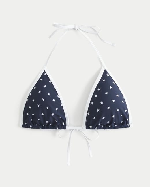 Hollister Blue Triangle Bikini Top