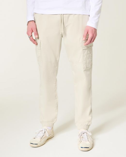 Hollister Natural Relaxed Cargo Joggers for men