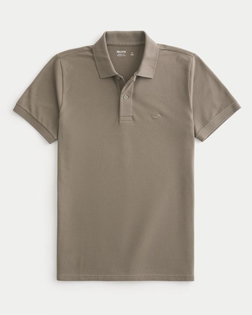 Hollister Gray Icon Polo for men