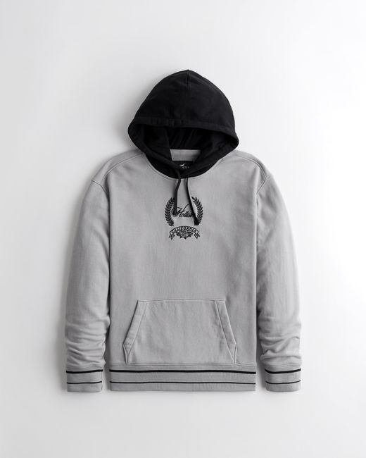 Hollister Baumwolle Frottee-Hoodie mit Logostickerei in ...