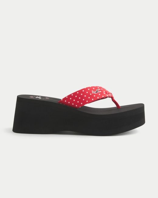 Hollister Multicolor Platform Flip Flops