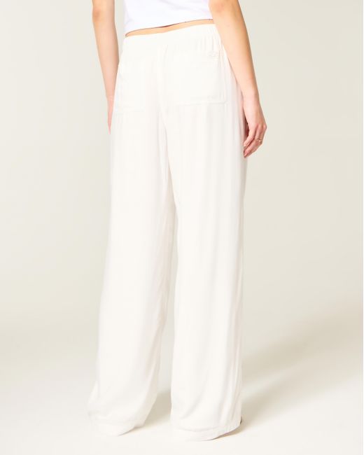 Hollister White Pull-on Baggy Pants