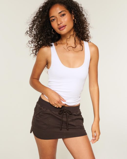 Hollister Black Hollister Remi Poplin Micro Mini Skort