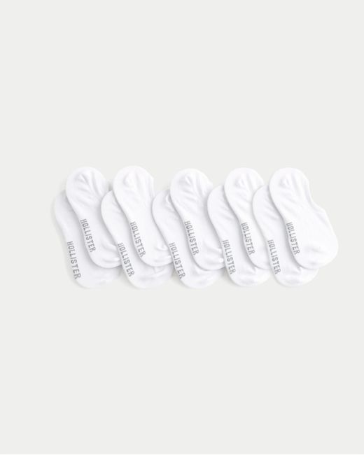 Hollister White No-show Socks 5-pack for men