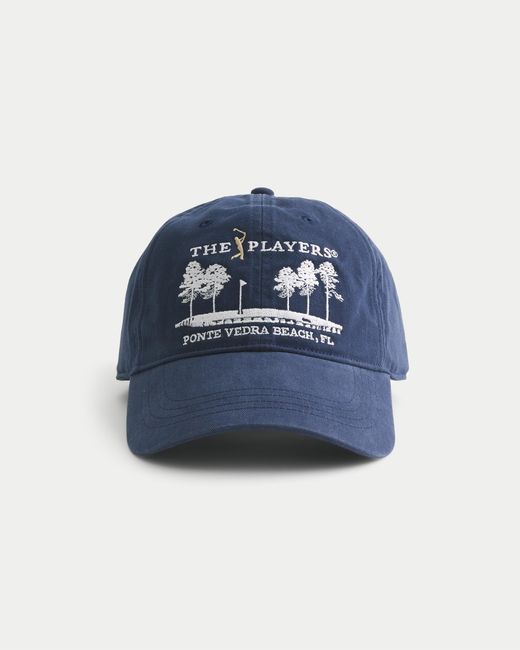 Hollister Blue The Players Golf Graphic Baseball Hat for men
