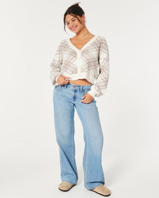 Hollister Easy Cozy Ribbed Cardigan in White Lyst UK