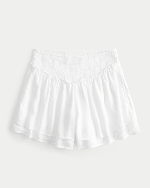 Hollister White Ultra High-rise Romper Shorts