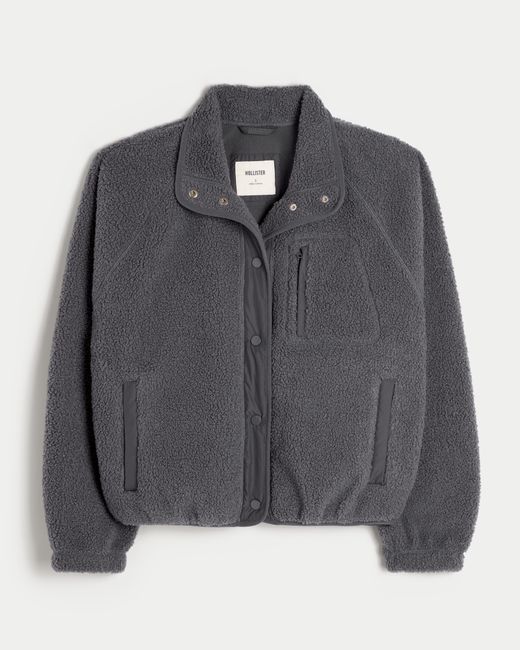 Hollister Gray Sherpa Jacket