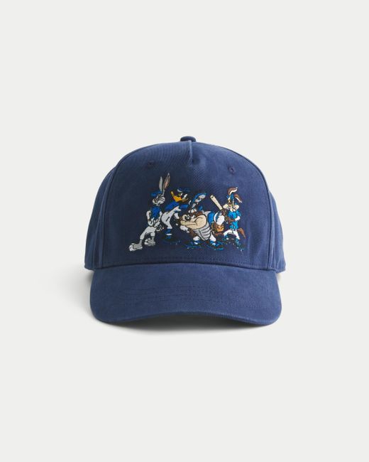 Hollister Blue Looney Tunes Graphic Baseball Hat for men