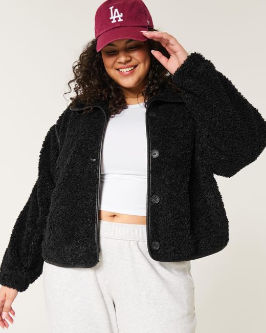 Hollister Black Sherpa Jacket