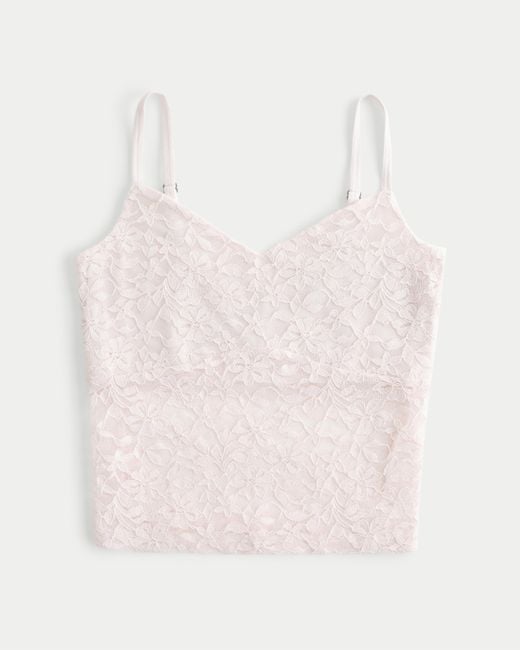 Hollister Pink All-over Lace Cami