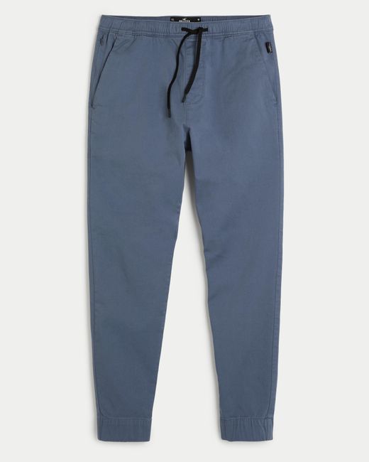 Hollister Blue Twill Joggers for men