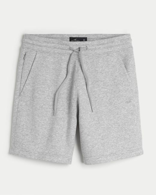 Hollister Gray Fleece Logo Shorts 7" for men