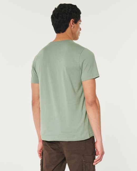 Hollister T-Shirt mit Rundhalsausschnitt und Symbol in Green für Herren