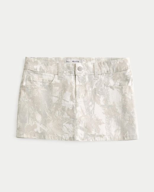 Hollister Natural Twill Camo Mini Skirt