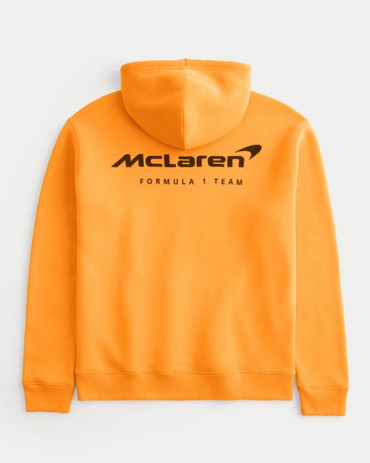Hollister Lässiger Hoodie mit McLaren-Grafik in Orange für Herren