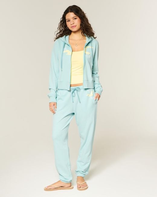 Sweat à Capuche Superdry Femme, Bleu, Taille XS, Zip Intégral - Bon état