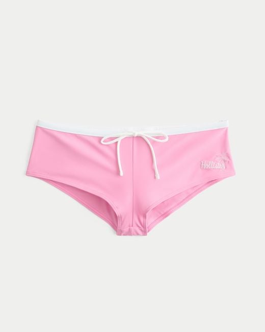Hollister Pink Spring Break '08 Logo Graphic Swim Shortie