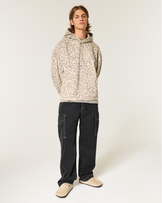 Hollister Black Baggy Cargo Pants for men