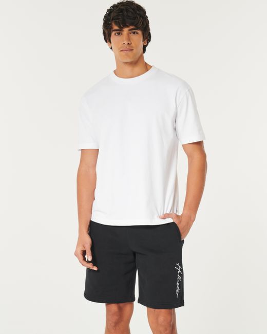 Hollister Black Fleece Logo Shorts 9" for men