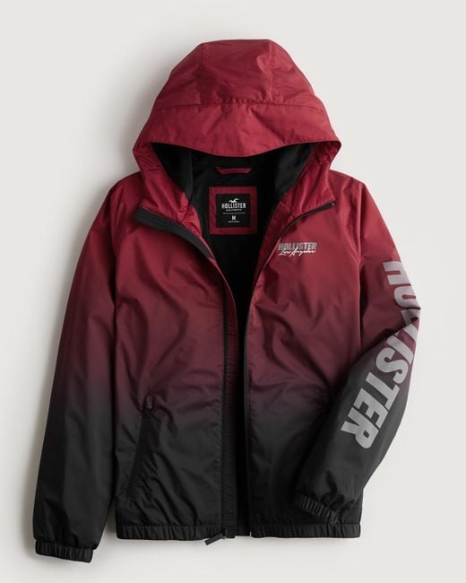 Hollister Fleece lined Logo Sport Hoodie in Red for Men Lyst UK