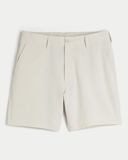 Hollister Flex-Waist-Hybrid-Shorts, 18 cm in Natural für Herren