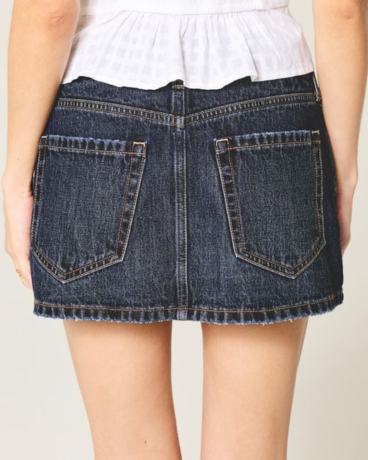 Hollister Blue Low Rise Jeans-Miniskort