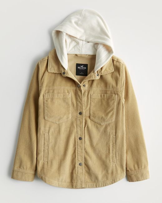 Hollister Corduroy Twofer Jacket in Light Brown (Brown) Lyst UK