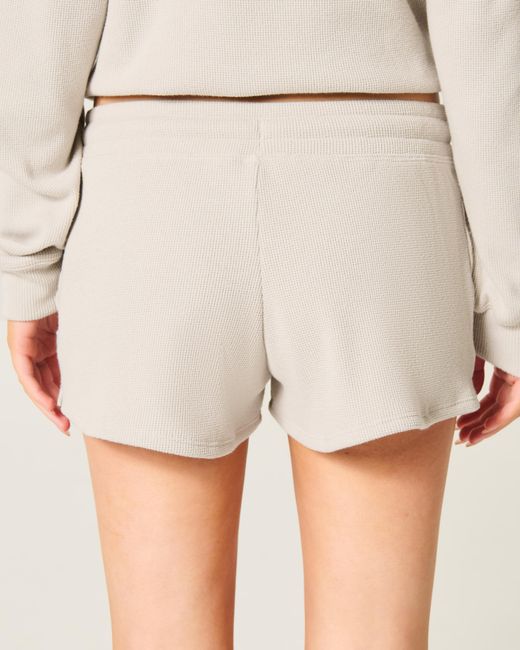 Hollister Natural Gilly Hicks Waffle Shorts