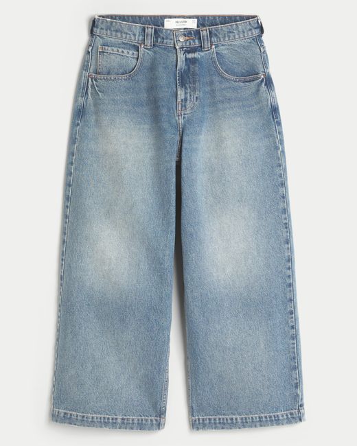 Hollister Blue Dark Wash Extreme Baggy Leg for men