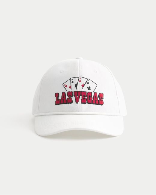 Hollister White Las Vegas Graphic Trucker Hat for men