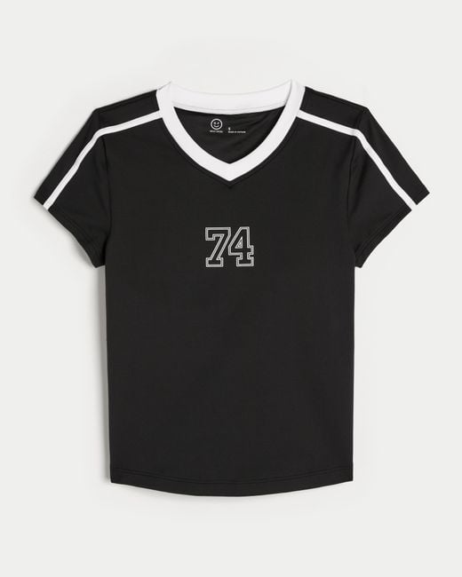 Hollister Black Gilly Hicks Active Graphic Baby Tee