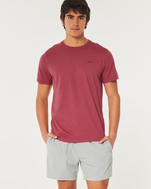 Hollister Red Icon Crew T-shirt for men