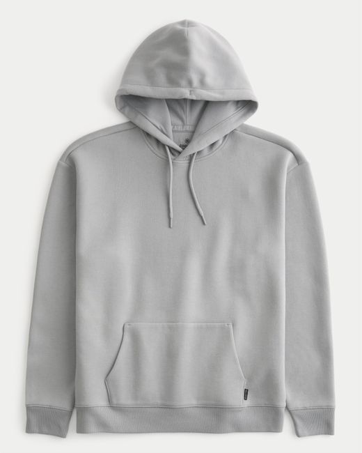 Hollister Gray Relaxed Cooling Hoodie for men