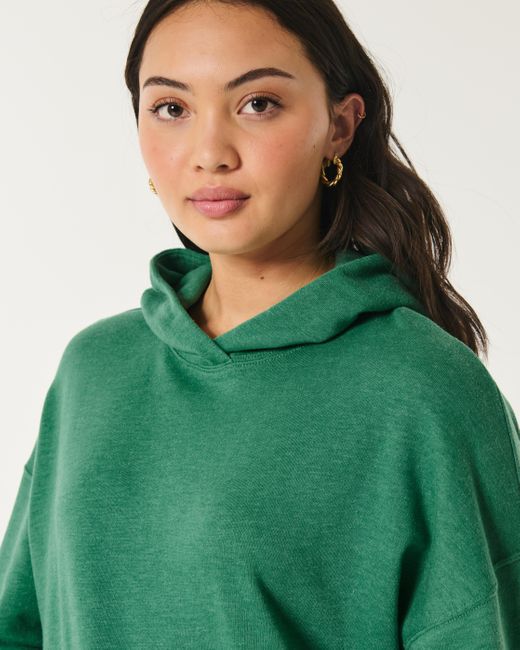 Hollister Green Oversized Terry Hoodie