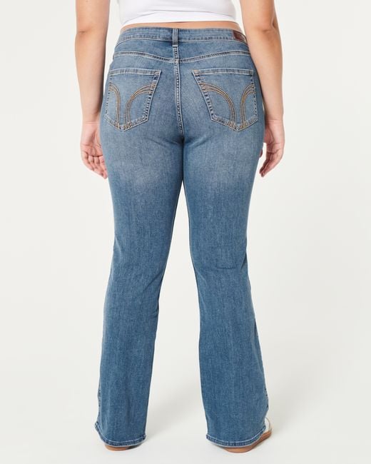 Hollister Low-rise Medium Wash Boot Jeans in Blue