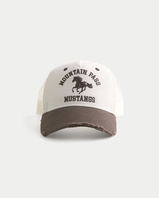 Hollister White Mountain Pass Mustangs Trucker Hat for men