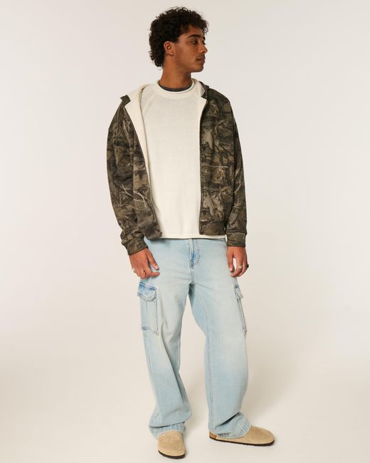 Hollister Natural Boxy Roll-neck Crew Sweater for men