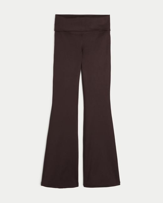 Hollister Brown Gilly Hicks Active Recharge Foldover Waist Flare Leggings