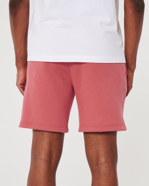 Hollister Fleece-Shorts mit Logo, 18 cm in Red für Herren