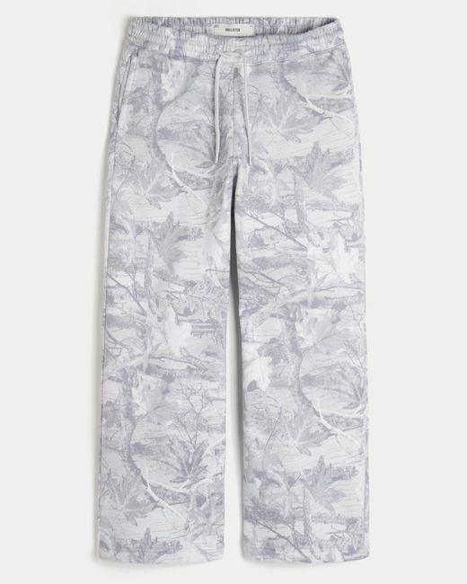 Hollister Blue Hollister Feel Good Camo Baggy Bootcut Sweatpants for men