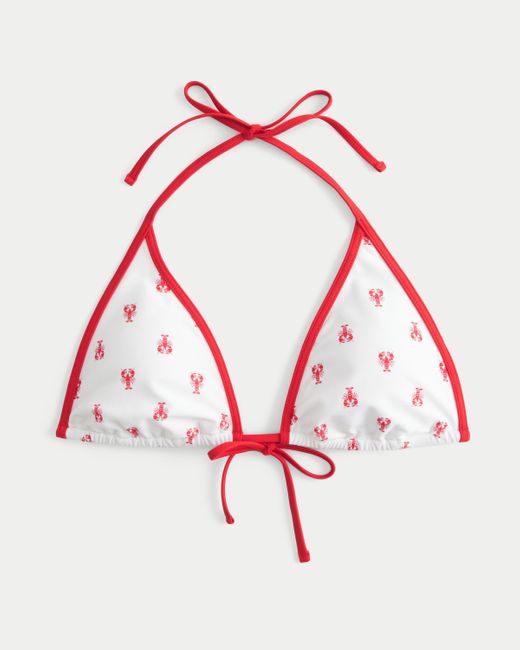 Hollister Red Triangel-Bikinioberteil in poppiger Farbe